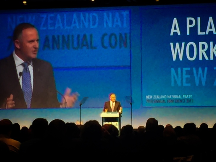 Prime Minister John Key announcing the Global Impact Visas at the National Party Conference today.